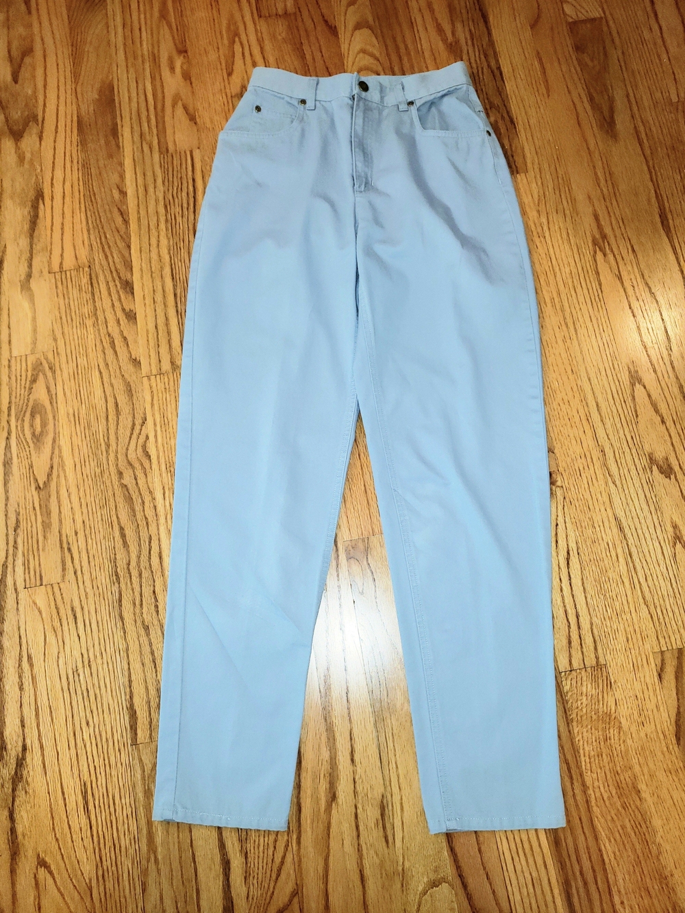 Liz Claiborne Light Blue Petite Straight Leg Pants Size: 6P